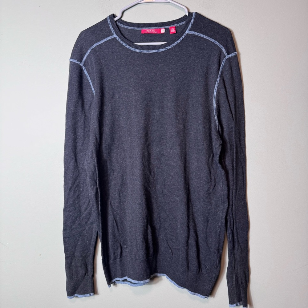 Agave West Coast Luxury Men’s Crewneck Sweater Charcoal Large 100% Cotton‎